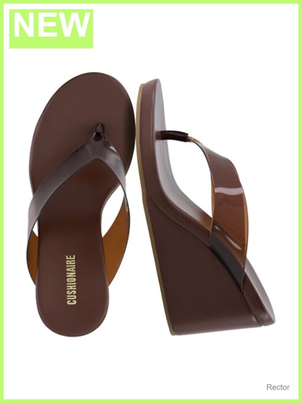 Womens Platform Wedge Thong Sandals Contoured Comfort Slip On